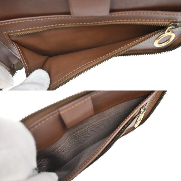 CELINE Macadam Pattern Shoulder Wallet Multi Case Denim Leather Blue 36KB164 - Picture 14 of 16